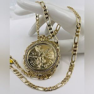 Chain and centenary and gold plated,